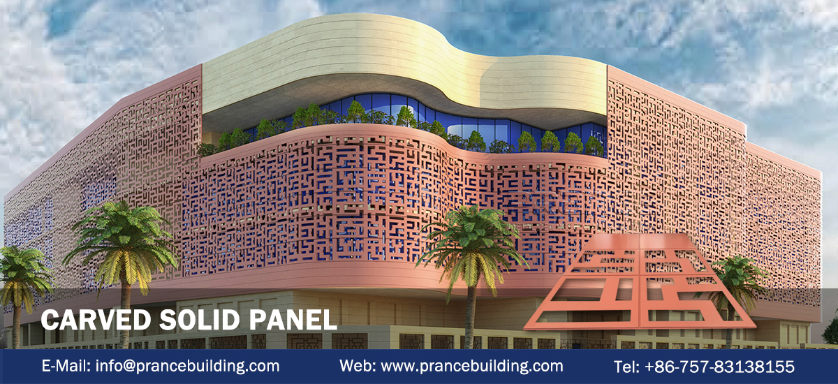 Aluminium Carved Solid Panel For Building Facade