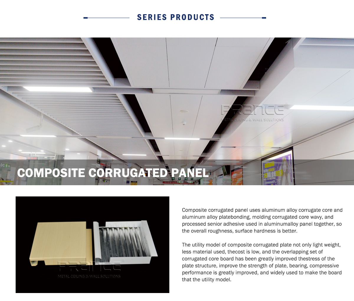 Aluminum Corrugated Composite Panel