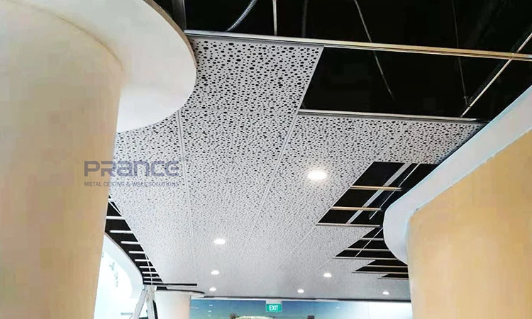PVDF örtüklü perforasiya edilmiş metal plitələr asma tavan 1