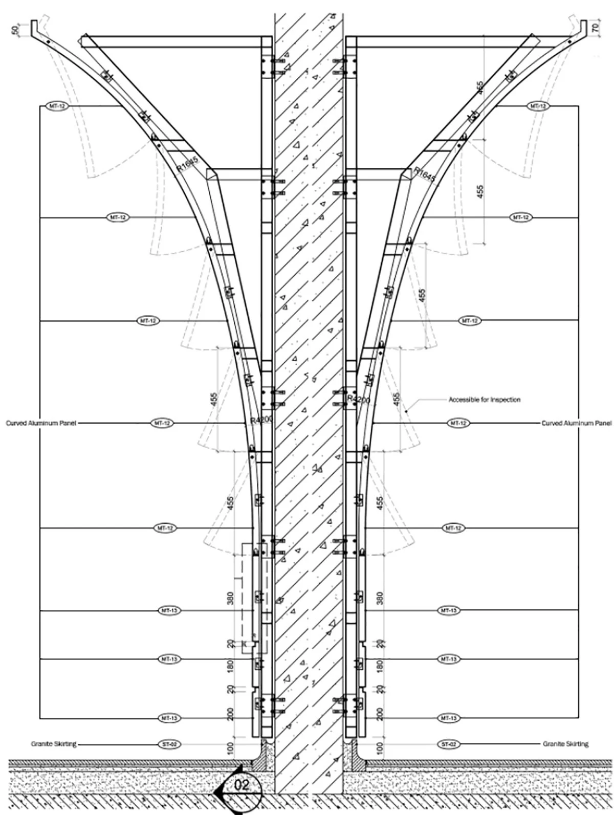 中国佛山地铁2号线花世界定制装饰天花板和墙面系统项目16