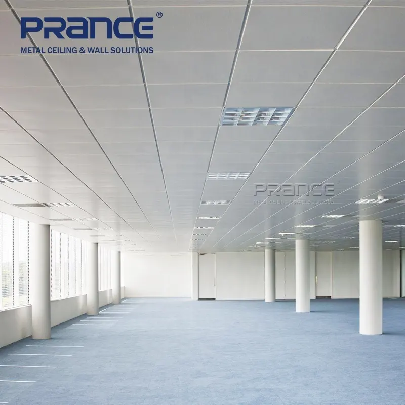 Panel Plafon Lay-in Aluminium Metrik Atau Sistem Britsh Ubin Plafon Perusahaan PRANCE 5