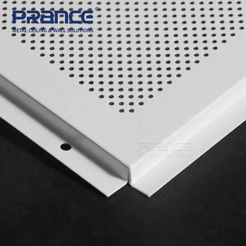Panel Plafon Lay-in Aluminium Metrik Atau Sistem Britsh Ubin Plafon Perusahaan PRANCE 3