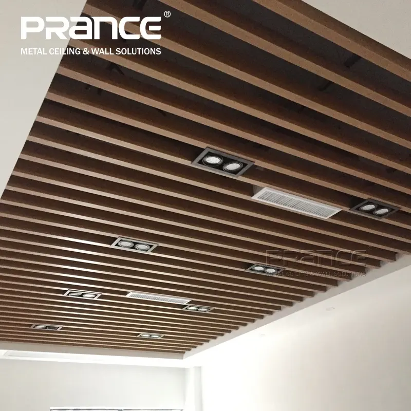 U Baffle Plafon Panel Aluminium PRANCE Plafon Artistik Beli Massal Strip PRANCE 5