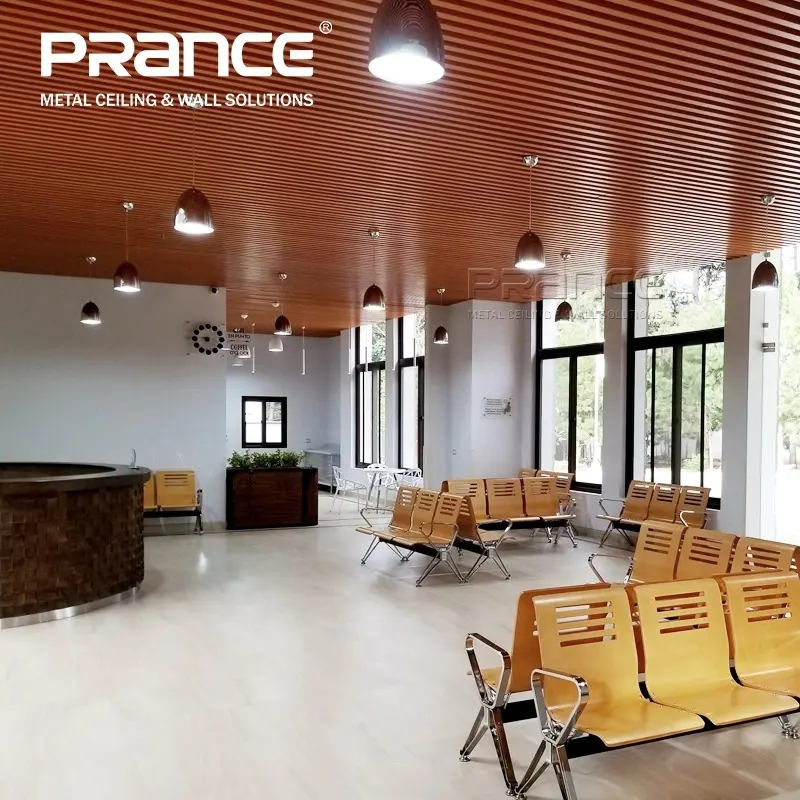 U Baffle Plafon Panel Aluminium PRANCE Plafon Artistik Beli Massal Strip PRANCE 6