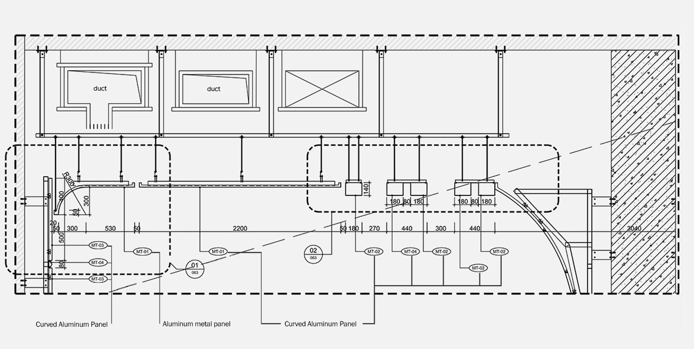 中国佛山地铁2号线花世界定制装饰天花板和墙面系统项目14