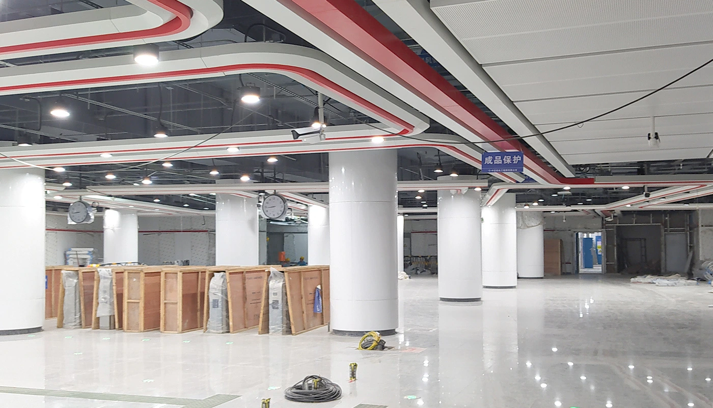 中国佛山地铁2号线花世界定制装饰天花板和墙面系统项目26