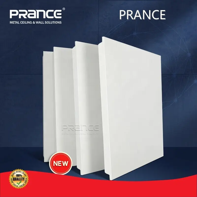 گیره برند PRANCE در سقف آلومینیومی سوراخ دار / بدون سوراخ / گرافیک برجسته / اندازه سفارشی پشتیبانی فنی آنلاین 0.8-1.2 میلی متر سفید استاندارد یا RAL سفید 1