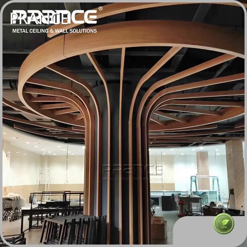 Panel Plafon Melengkung Kustom Aluminium Alloy PRANCE 1