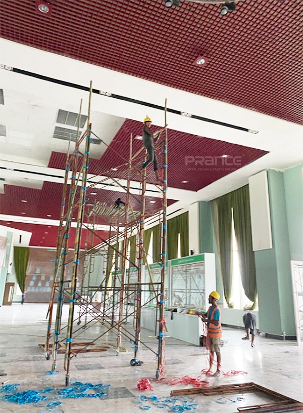 Image showcasing Myanmar Mandalay Government Building Aluminum Open-Cell Ceiling Project ...